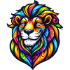 psychedelic lion
