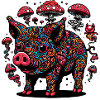 Trippy Polka Dot Pig