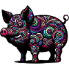 Buntes Schwein