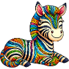 Buntes Zebra