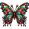Vibrant Comic Butterfly