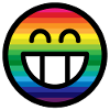 Emoticon Rainbow Grin
