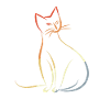 Cat Sketch Retro