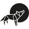 black wolf origami