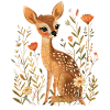 Flowers Deer