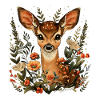 Flowers Deer