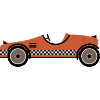 Voiture de course texturée rouge