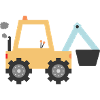 Gelber Bagger