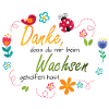 Blumenkranz - bunte Blumen - Vogel - Marienkäfer 