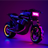 Neon Rider Motorcycle.