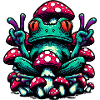 Frog with toadstool