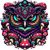 Psychedelische Eule