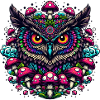 Psychedelische Eule