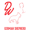 Deutscher Schäferhund und Wein