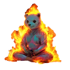 meditating panda