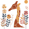 Florale Giraffe