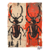 Jumeaux du gros coléoptère cerf-volant