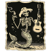 Skeleton Mermaid Guitar