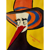 Creative pelican with hat