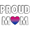 Proud mom bi flag heart