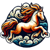 Equestrian Art - Galloping Horses