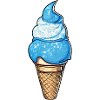 Eiswaffel Eis blau