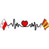 Cardio heart Flag Poland, flag Lodz