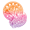 Brittany Spaniel Tribal Moon Phases