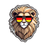 Lion with sunglasses Germany