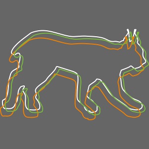 Luchs als Linienmotiv