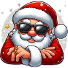 Cool Santa Claus with sunglasses
