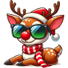Christmas Reindeer with Red Nose