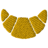 Croissant embroidered