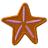 Starfish embroidered