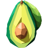 Avocado Vegan Geometric Superfood Geometry