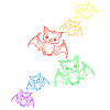 Flerdemäuse Halloween Chauve-souris arc-en-ciel LGBT
