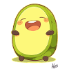 Funny Happy Laughing Avocado