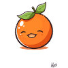 Felice, Carino, Sorriso, Arancia Frutta