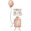 Cute cat with balloon