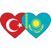 Turkey Kazakhstan Flag Heart