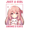 Anime pige Kawaii kat anime elsker