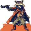 raccoon gunslinger