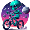 Alien sur le vélo