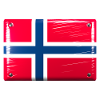 Norwegen Flagge Fahne Blechschild-Optik