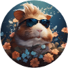 Cochons d’Inde et fleurs