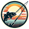 Fishing Angler Retro