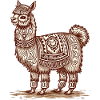 Llama in South American style