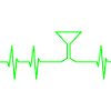 ECG and cocktail glass