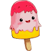 Erdbeereis Gelati Wassereis Eislutscher Eissalon