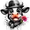 La vache en gentleman